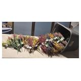 Tub silk flowers CLEAN!!