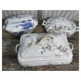 Soup Tureen And 2 Covered Dishes