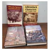 4 NY books - Adirondack characters, Tupper lake,