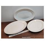 3 Old ironstone platters