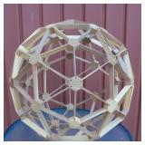 Mid Century Arts Wooden Geodesic Sphere Sculpture