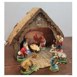 Vintage lit Nativity set - Italy