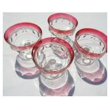 Indiana Glass Ruby Red Thumbprint Pedestal