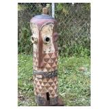 African carved mask Congo?? With stand