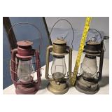 3 Barn Lanterns from Railroad estate