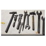 Pipe wrenches, alligator wrenches, blacksmith