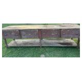 Antique country store counter/table - orig red
