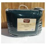 New Bristol Bay queen size fleece sheet set. Dark