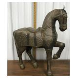 Wood & Brass horse *some damage