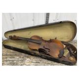 Old violin with hard case