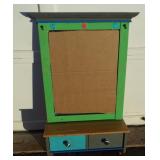 Hall or entry hanging mirror with drawers.  Needs