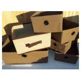 Lot of pop-up style fabric storage boxes and