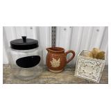 Canister, pitcher and metal box