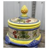 Decorative mosaic tile covered dish