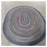 Oval braided rug 112"88"