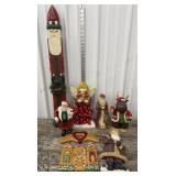 Christmas Santaï¿½s, Angel, reindeer and wooden