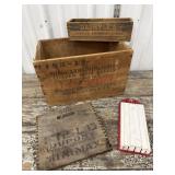 Winchester advertising crate, Dairylea crate, one