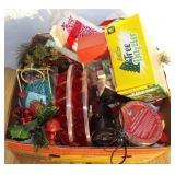 Holiday mixed box lot. Some lights, mainly