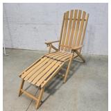 Wood folding deck lounge