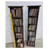 2 CD racks with CDs