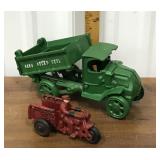 Cast iron truck & motorcycle - Age??