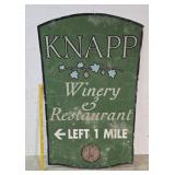 Knapp winery and restaurant sign
