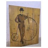 Wood bicycle sign 48"60"