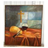 Religious painting on canvas