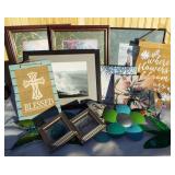 Wall art and deco box lot. Cute pictures and some