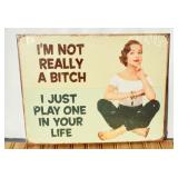 Vintage style tin sign (still sealed) 16" x 12.5"