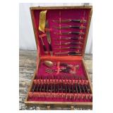 Siam brass? Cutlery set in box *box needs work