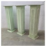 3 Wood Pillars 13 "48"