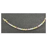 Multi stone bracelet *stamped 925