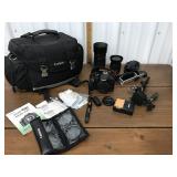 Nice canon camera lot- camera, lenses, mounts,