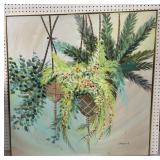 Artist C Fredrick painting on canvas a