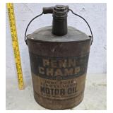 Penn champ motor oil can