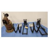 Brass torch and ladder hooks