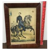 Framed print of Major General George B. McClellan