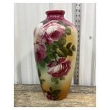 Large hand painted vase