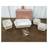 Pyrex Gooseberry pattern, original box *fresh