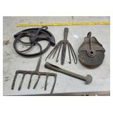 Early pulleys, spear, etc