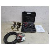 Jumper cables, oil cans, drill unknown condition