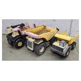 3 Tonka trucks