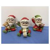 3 vintage Homeco Christmas Elves
