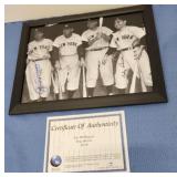 Joe Dimaggio and Yogi Berra framed photo 8x10