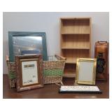 Basket lot - shelf, nice frames, etc