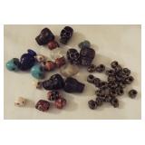 Lot of mixed skulls for jewelry or crafts. Metal,