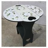 Painted drop leaf stand