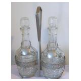 Vintage Bourbon & Scotch Barware Glass Decanter
