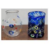 2 Art Glass Vases